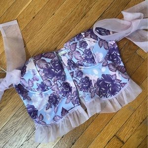 floral corset type top from a vintage store in Joshua Tree